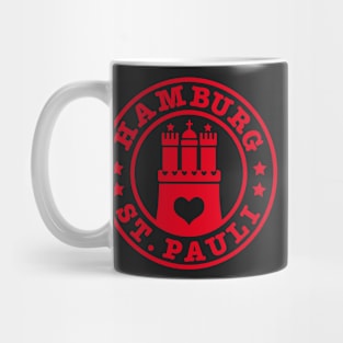 Hamburg district St. Pauli heart coat of arms Mug